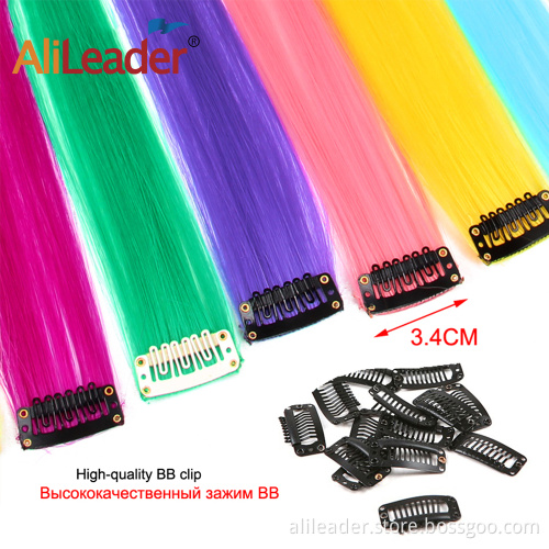 20inch Glow Hair Neon Glowing Synthetic Hair Extension
